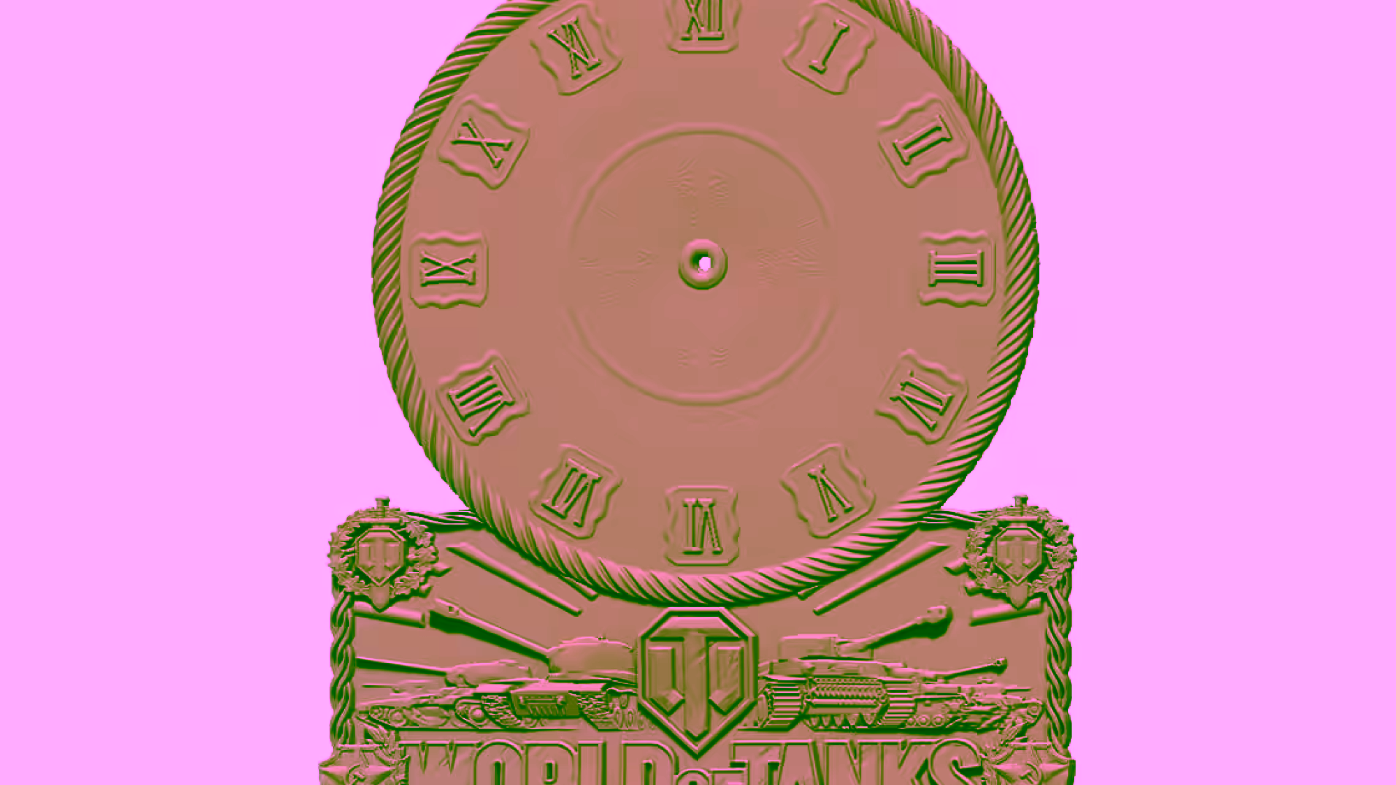 3D Wall Clock Design OBJ file free download A000800