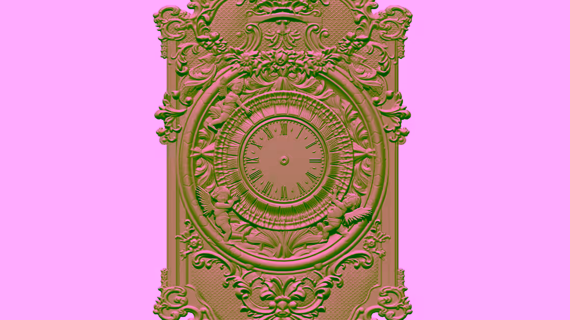 3D Wall Clock Design OBJ file free download A000801