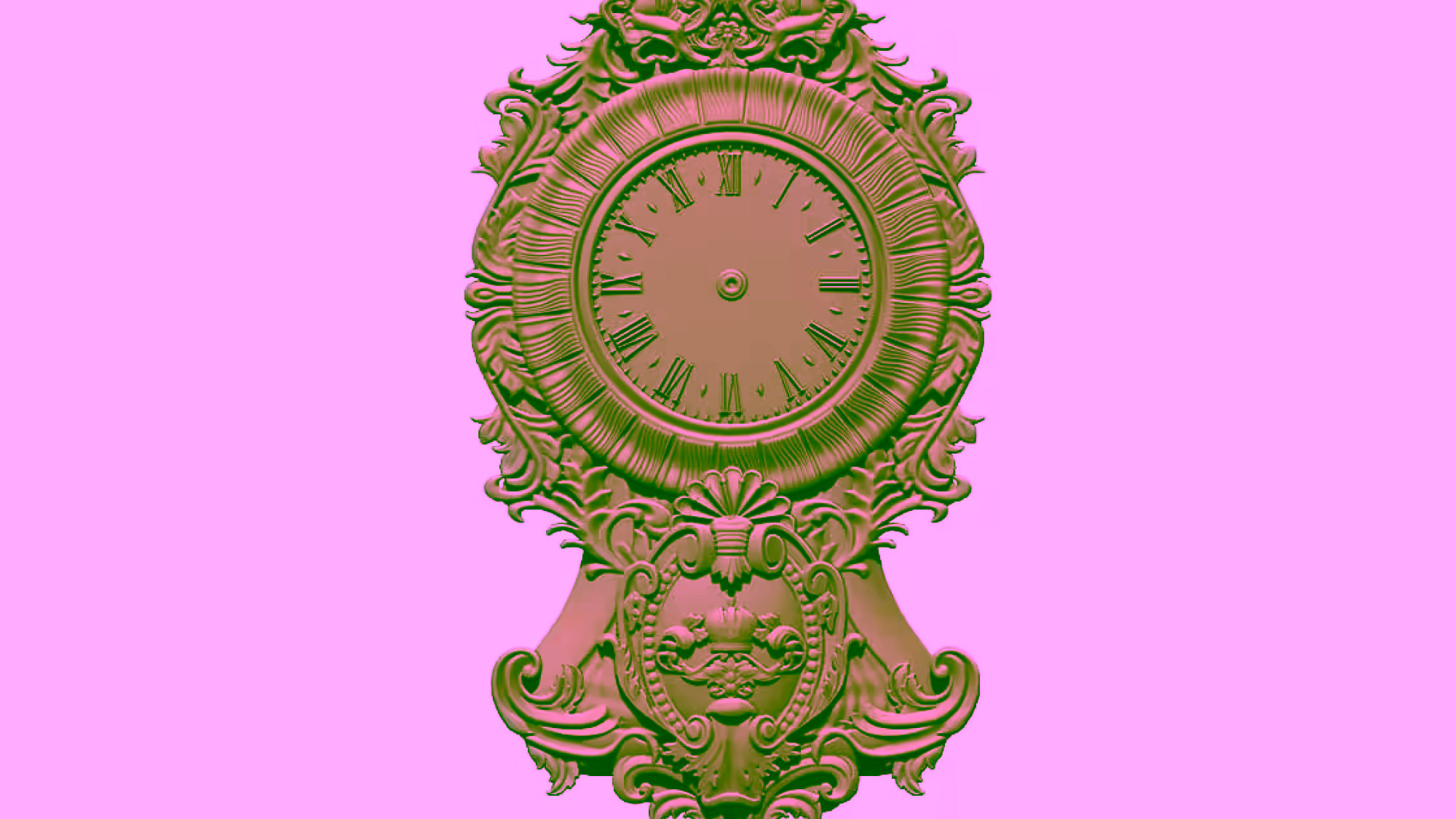 3D Wall Clock Design OBJ file free download A000802