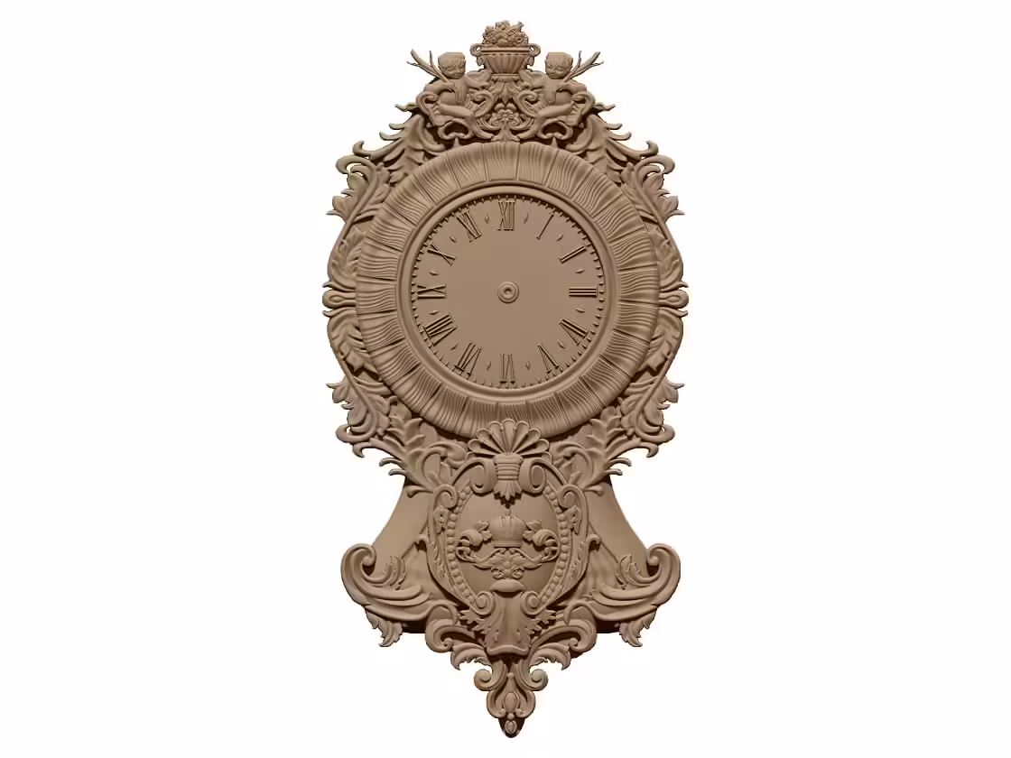 3D Wall Clock Design OBJ file free download A000802