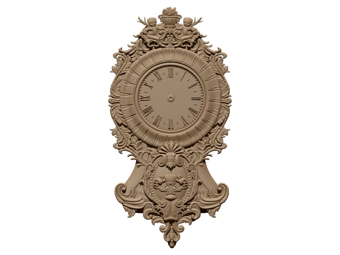 3D Wall Clock Design OBJ file free download A000802