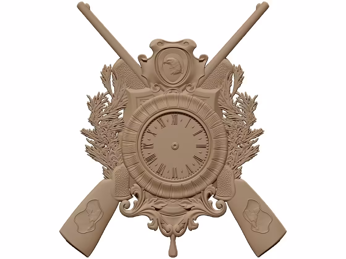 3D Wall Clock Design OBJ file free download A000803
