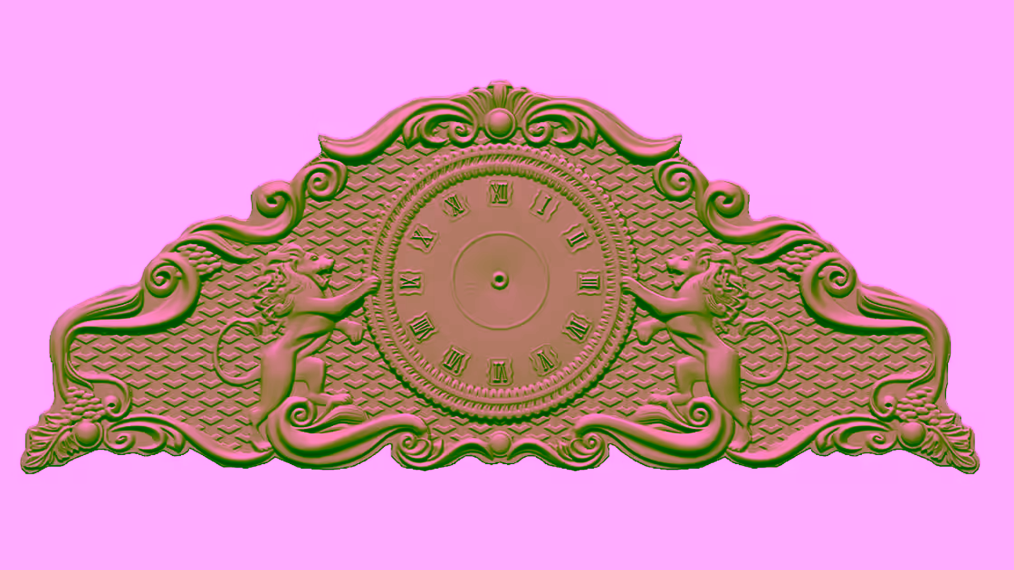 3D Wall Clock Design OBJ file free download A000804