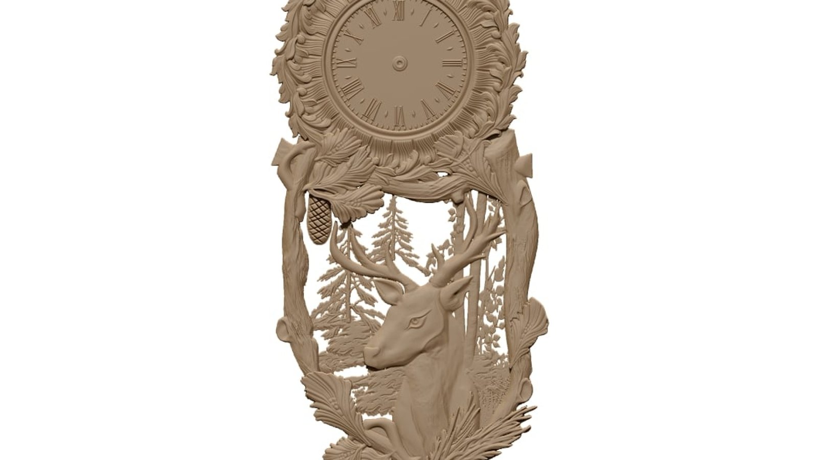 3D Wall Clock Design OBJ file free download A000808