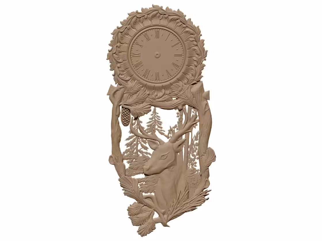 3D Wall Clock Design OBJ file free download A000808