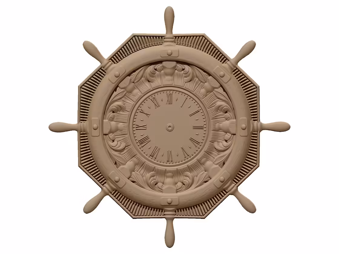 3D Wall Clock Design OBJ file free download A000810