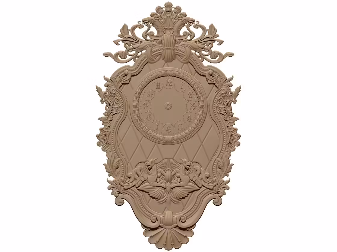3D Wall Clock Design OBJ file free download A000812
