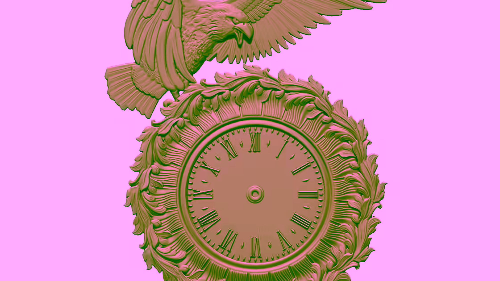 3D Wall Clock Design OBJ file free download A000813