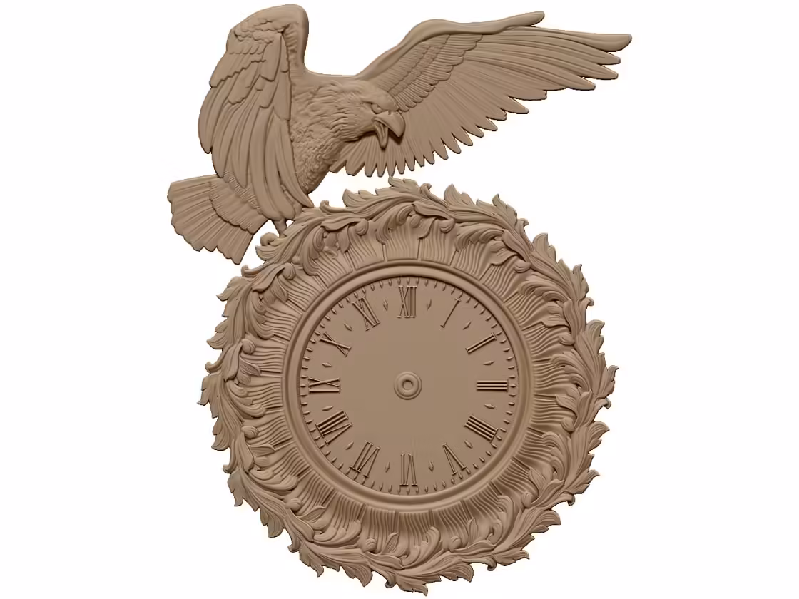 3D Wall Clock Design OBJ file free download A000813