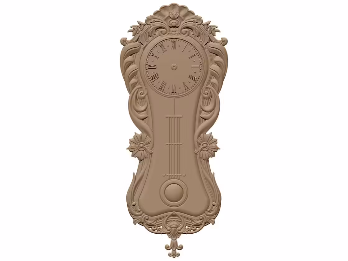 3D Wall Clock Design OBJ file free download A000815