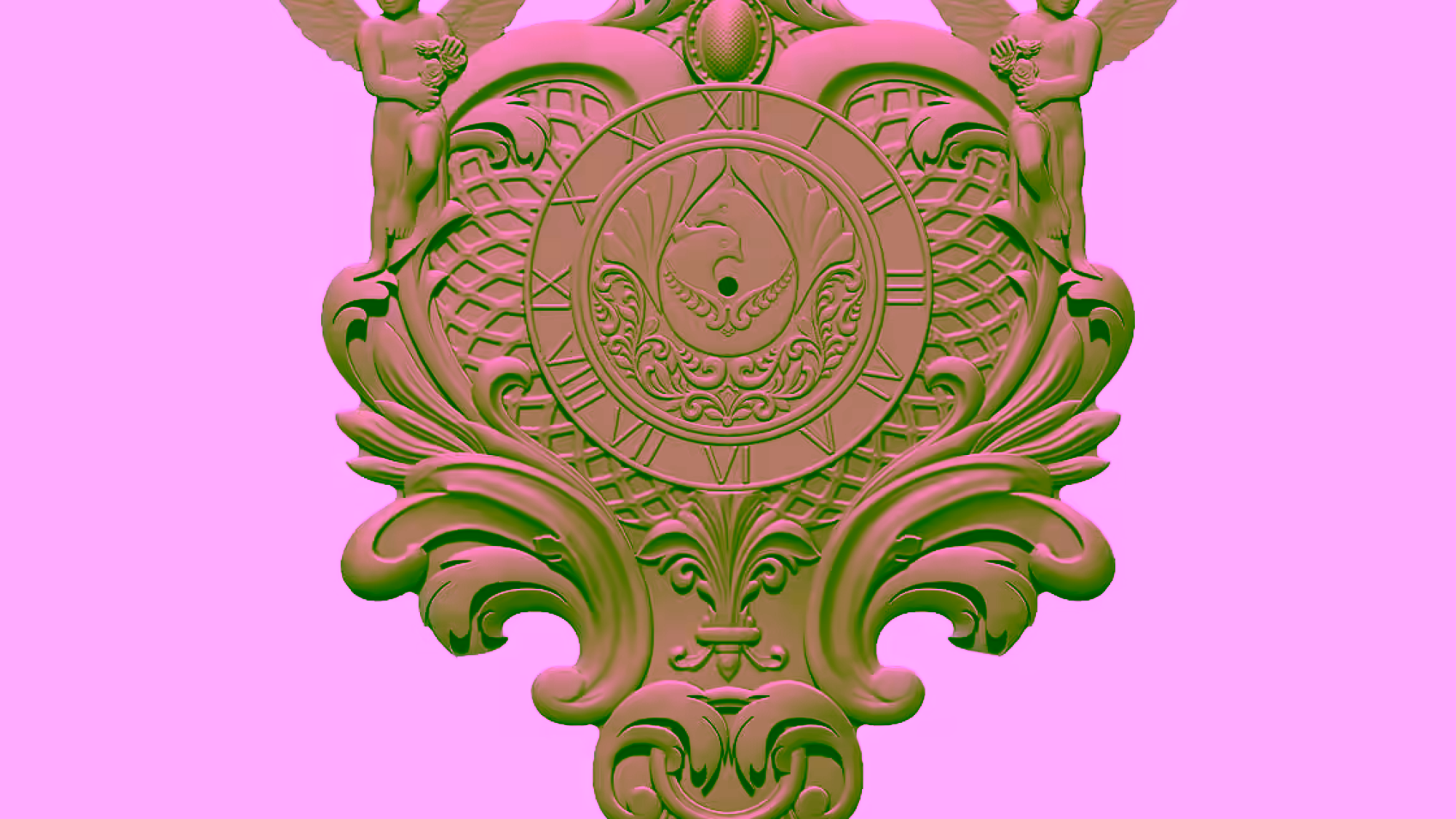 3D Wall Clock Design OBJ file free download A000816