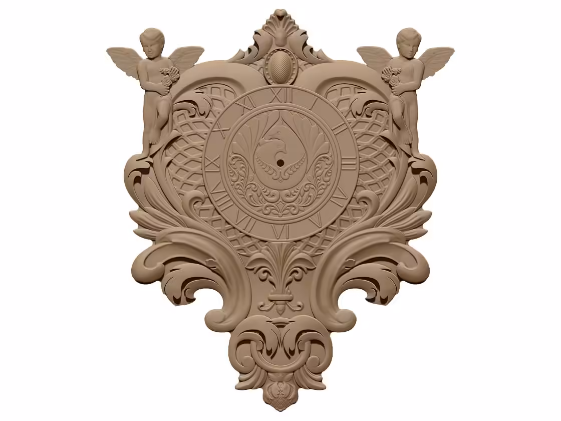 3D Wall Clock Design OBJ file free download A000816