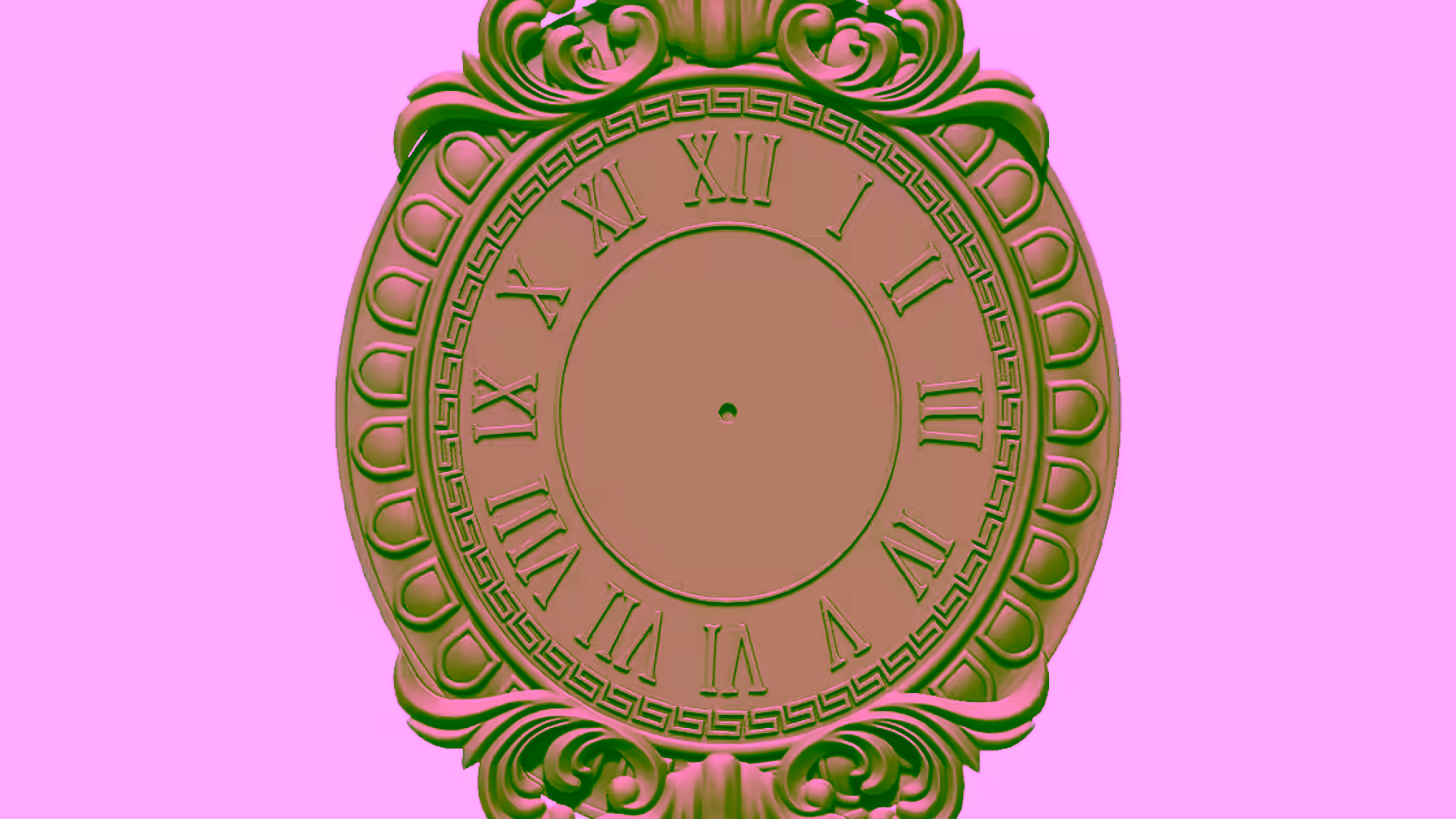 3D Wall Clock Design OBJ file free download A000817