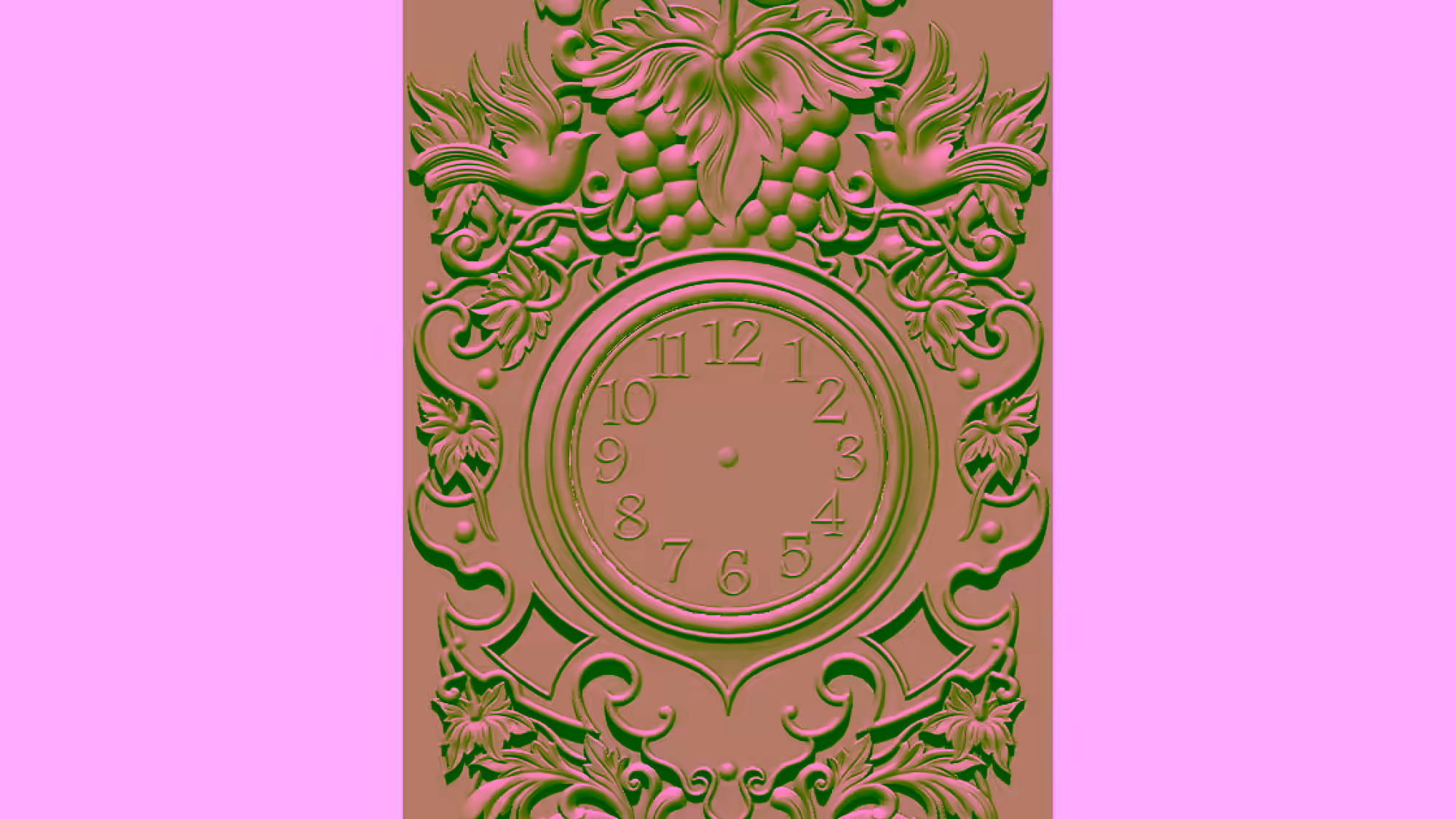 3D Wall Clock Design OBJ file free download A000818