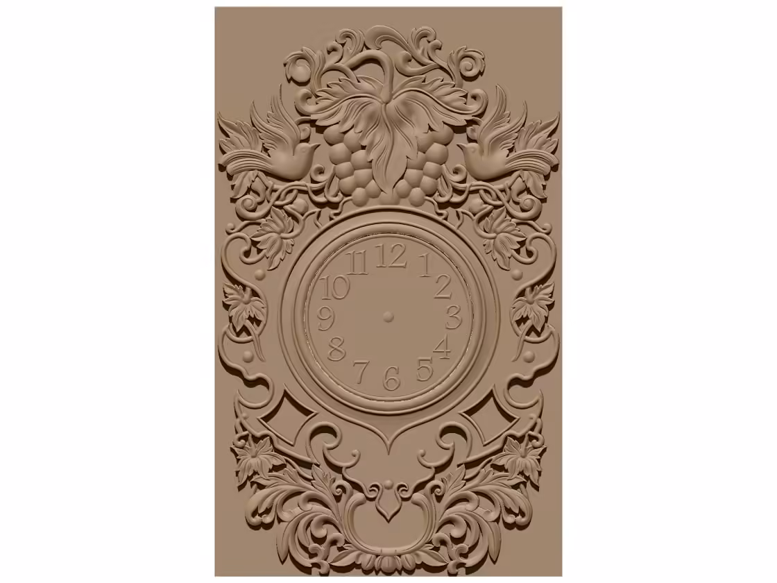 3D Wall Clock Design OBJ file free download A000818