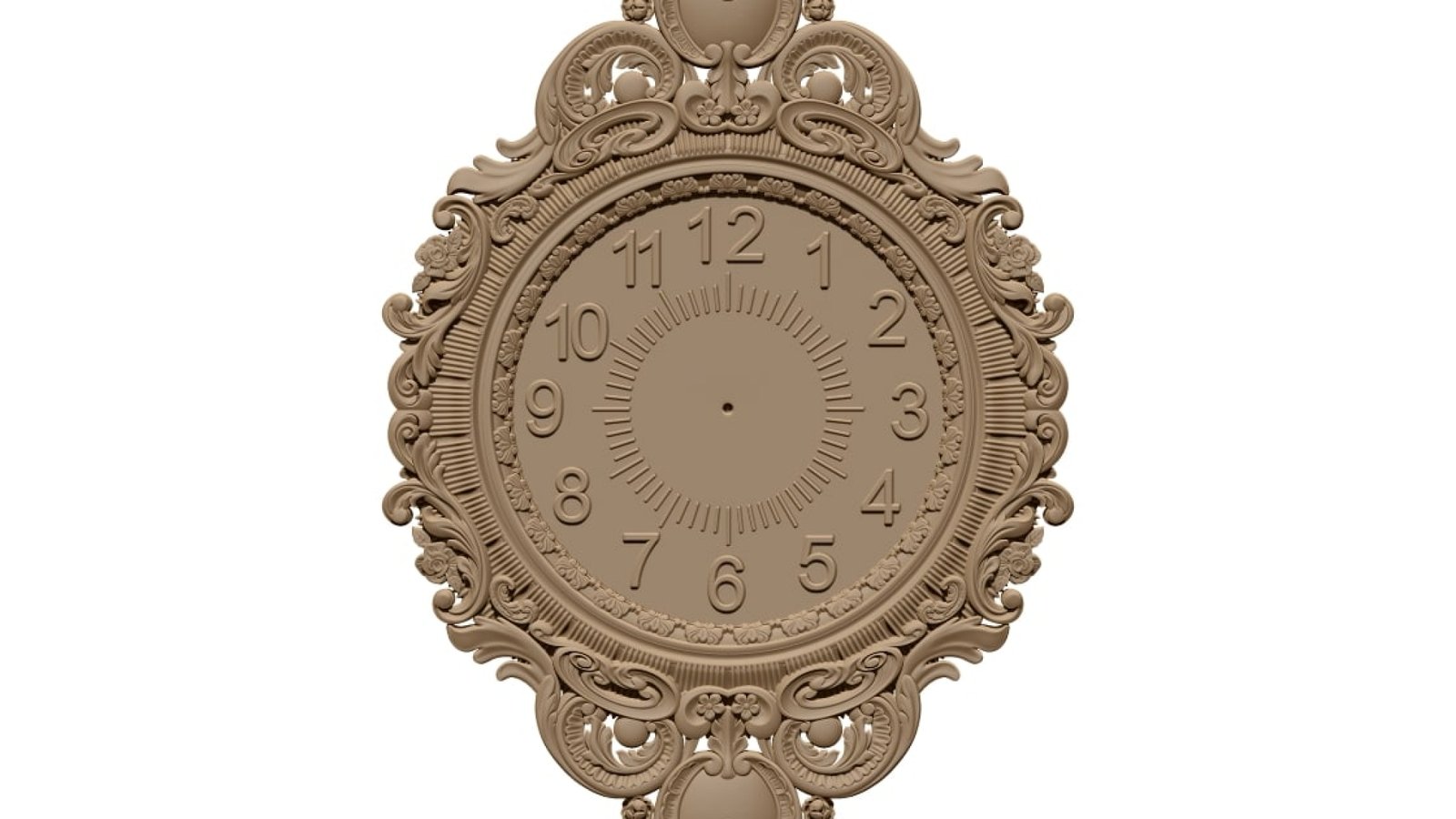 3D Wall Clock Design OBJ file free download A000821