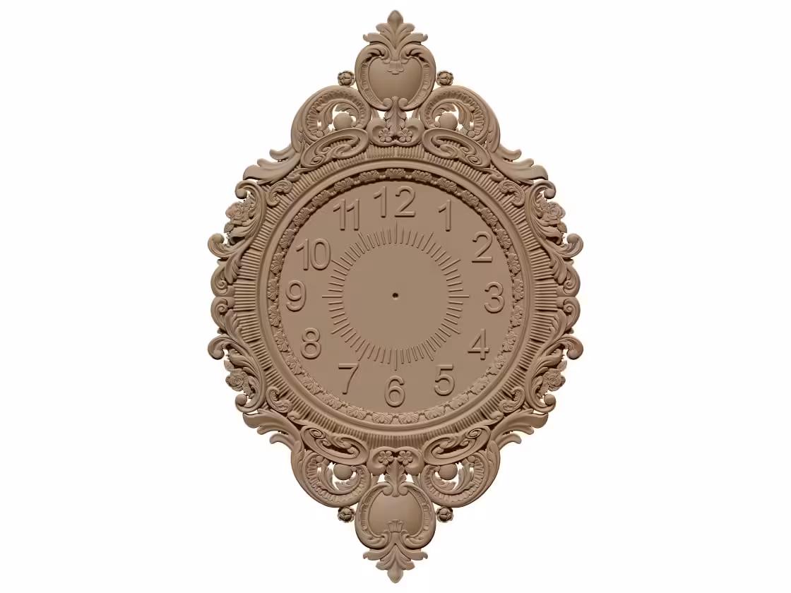 3D Wall Clock Design OBJ file free download A000821