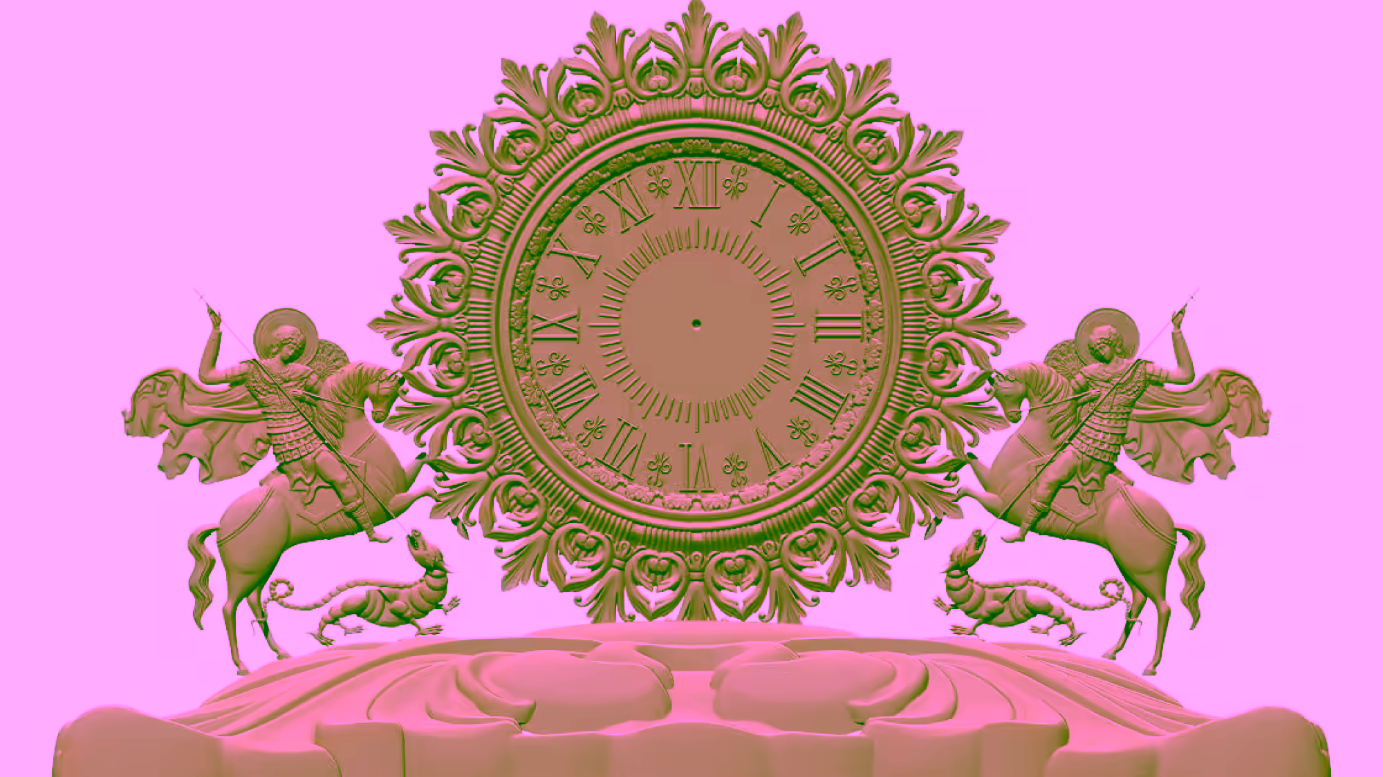 3D Wall Clock Design OBJ file free download A000822