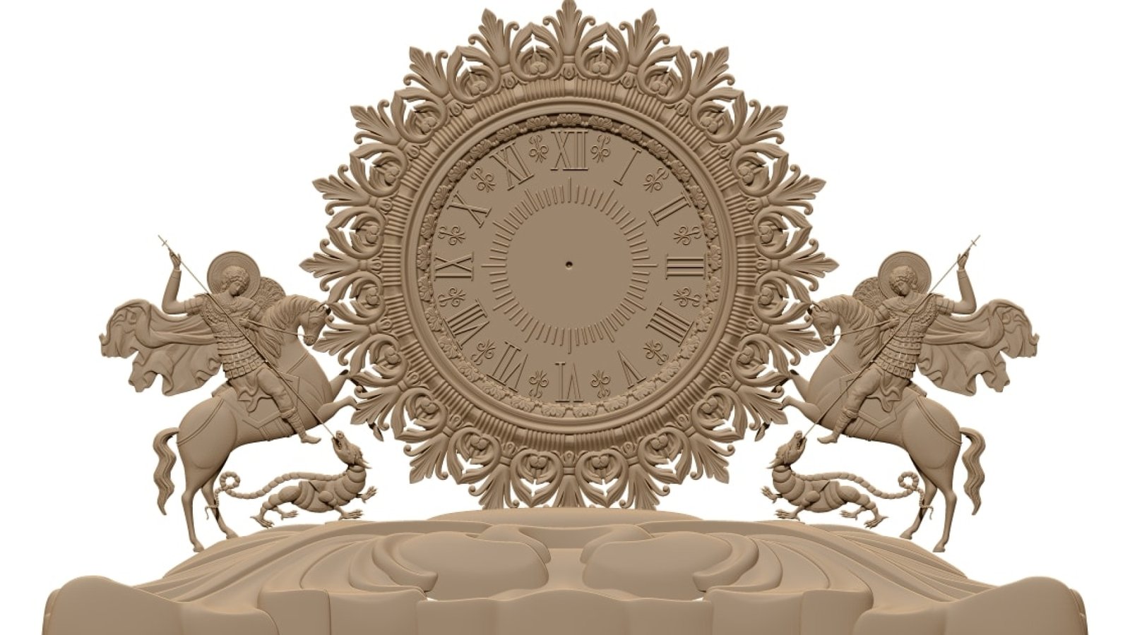 3D Wall Clock Design OBJ file free download A000822