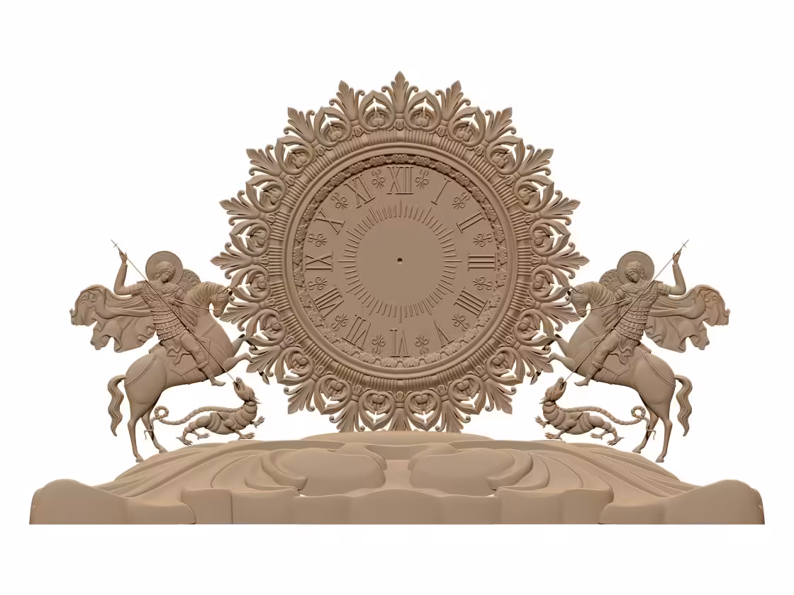 3D Wall Clock Design OBJ file free download A000822