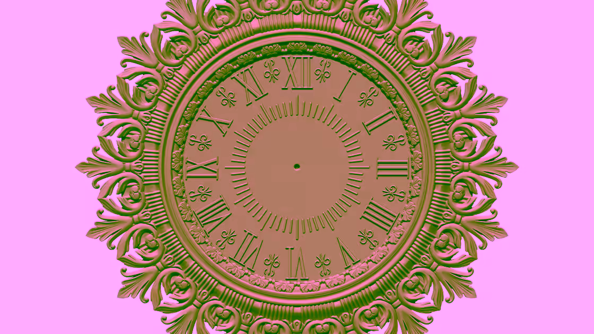 3D Wall Clock Design OBJ file free download A000823