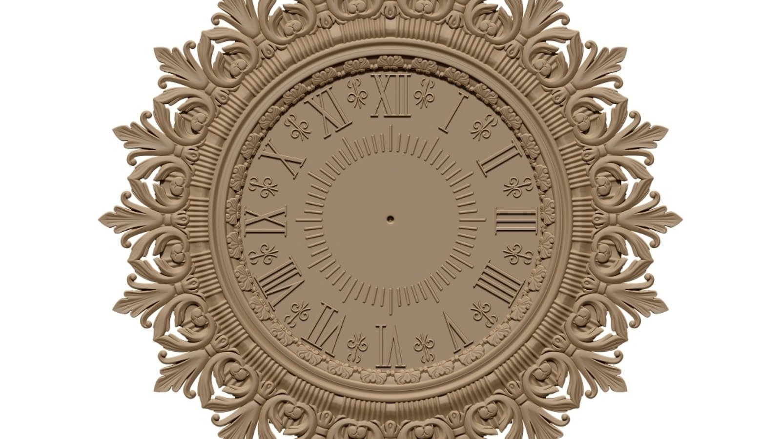 3D Wall Clock Design OBJ file free download A000823