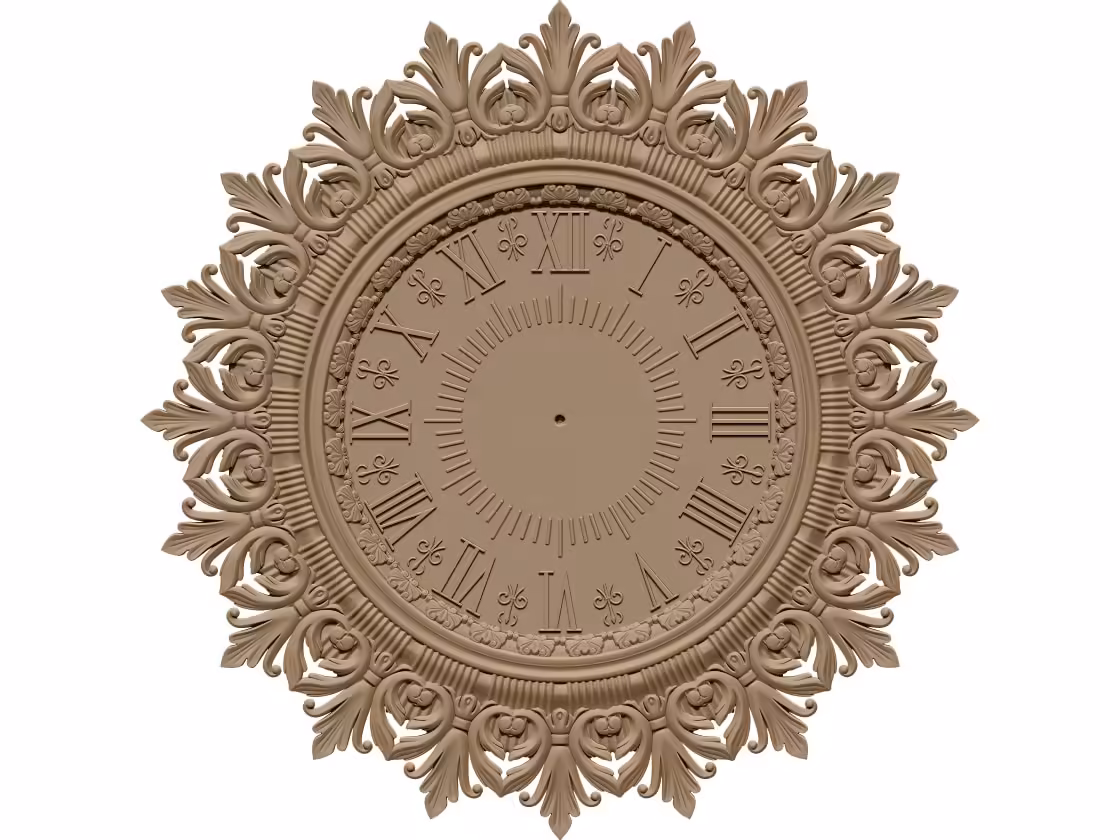 3D Wall Clock Design OBJ file free download A000823