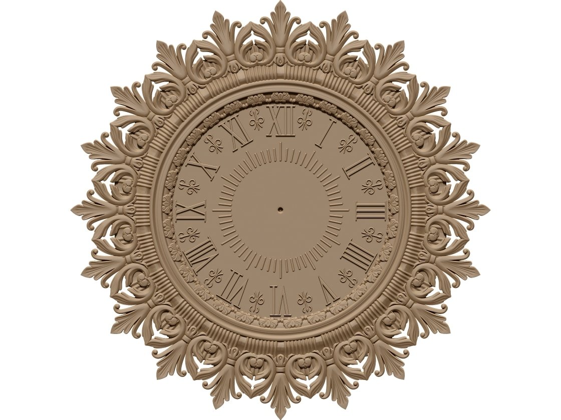 3D Wall Clock Design OBJ file free download A000823