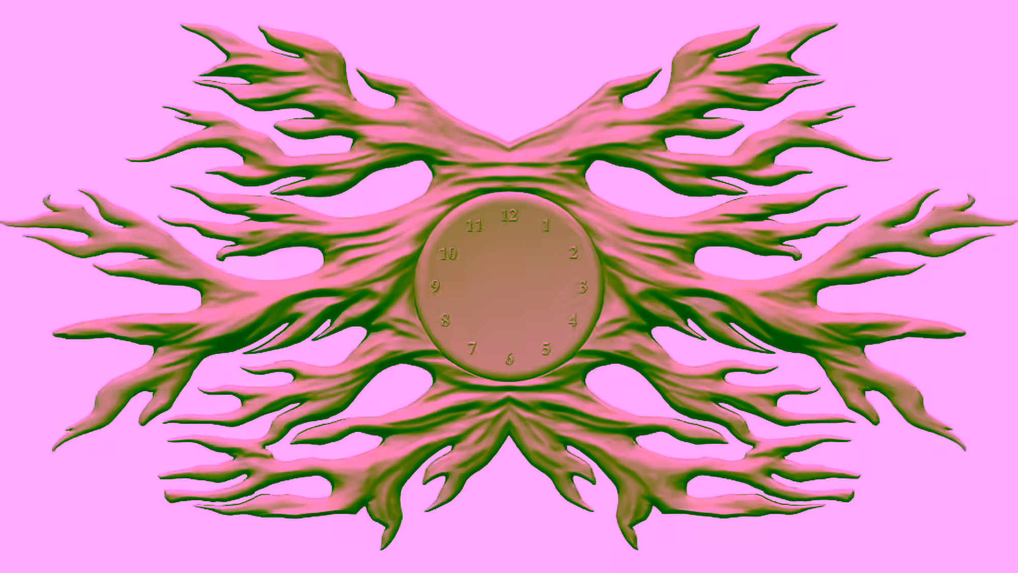 3D Wall Clock Design OBJ file free download A000824