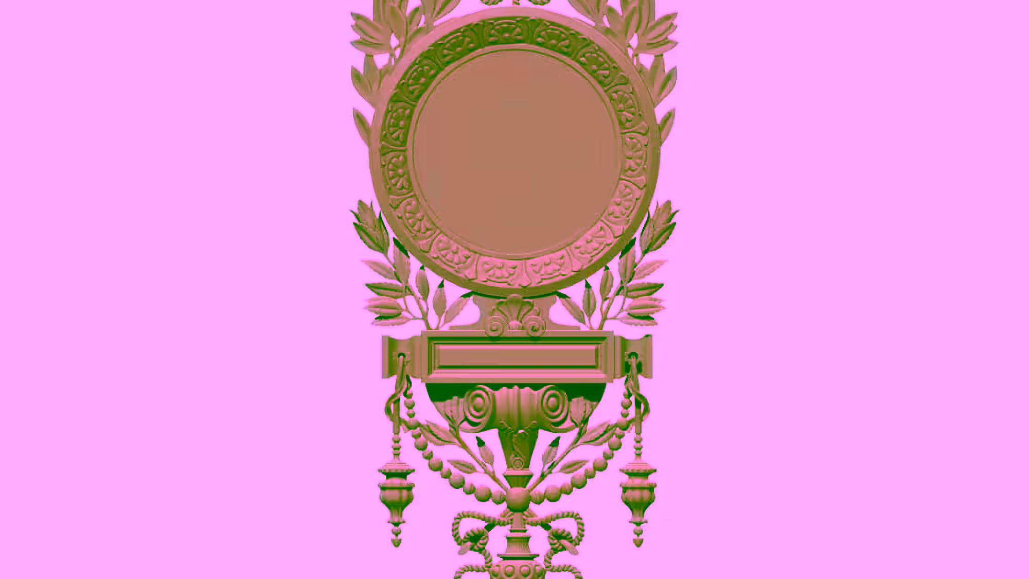 3D Wall Clock Design OBJ file free download A000825