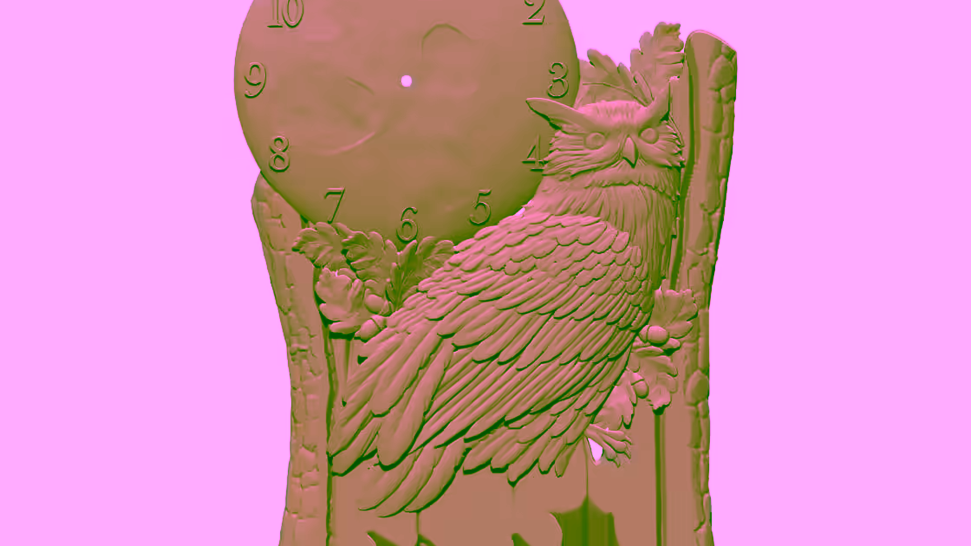 3D Wall Clock Design OBJ file free download A000826
