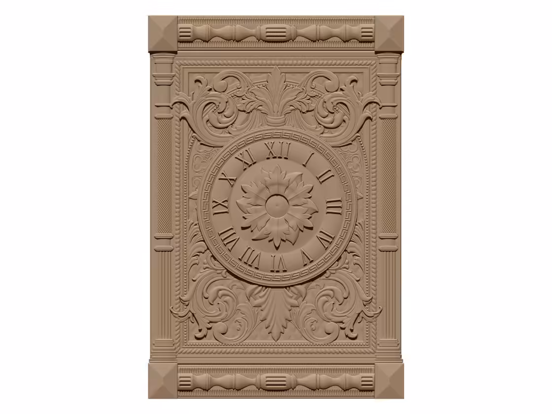 3D Wall Clock Design OBJ file free download A000828