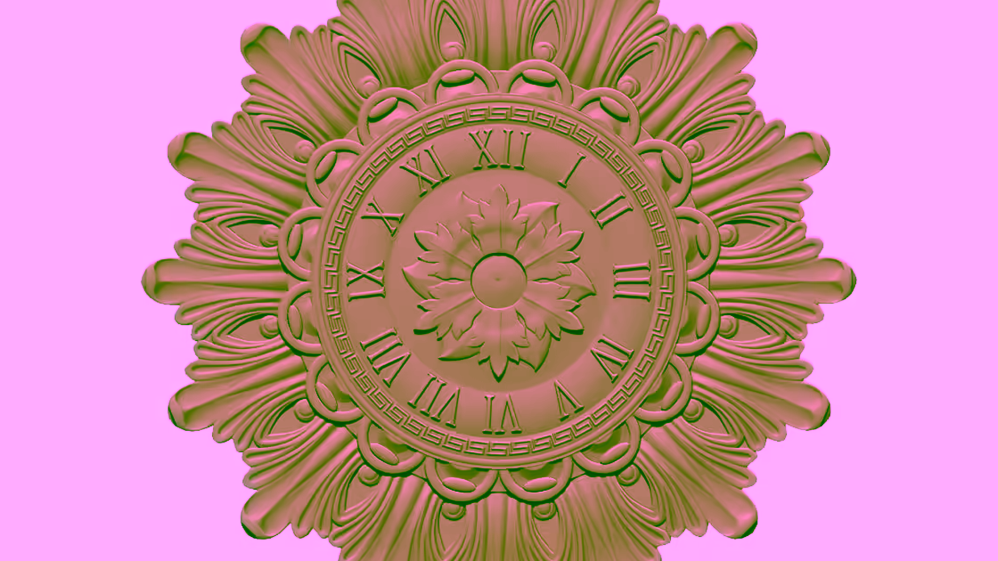 3D Wall Clock Design OBJ file free download A000829