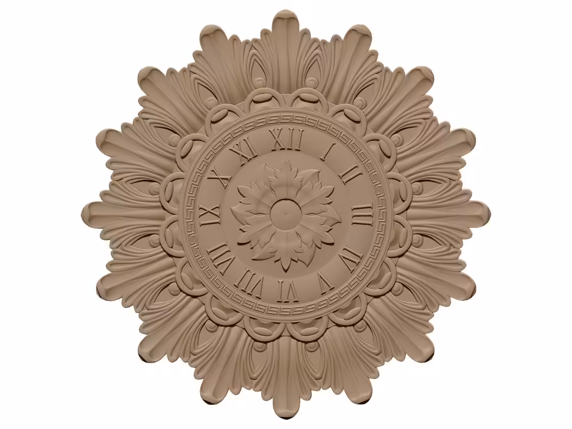 3D Wall Clock Design OBJ file free download A000829