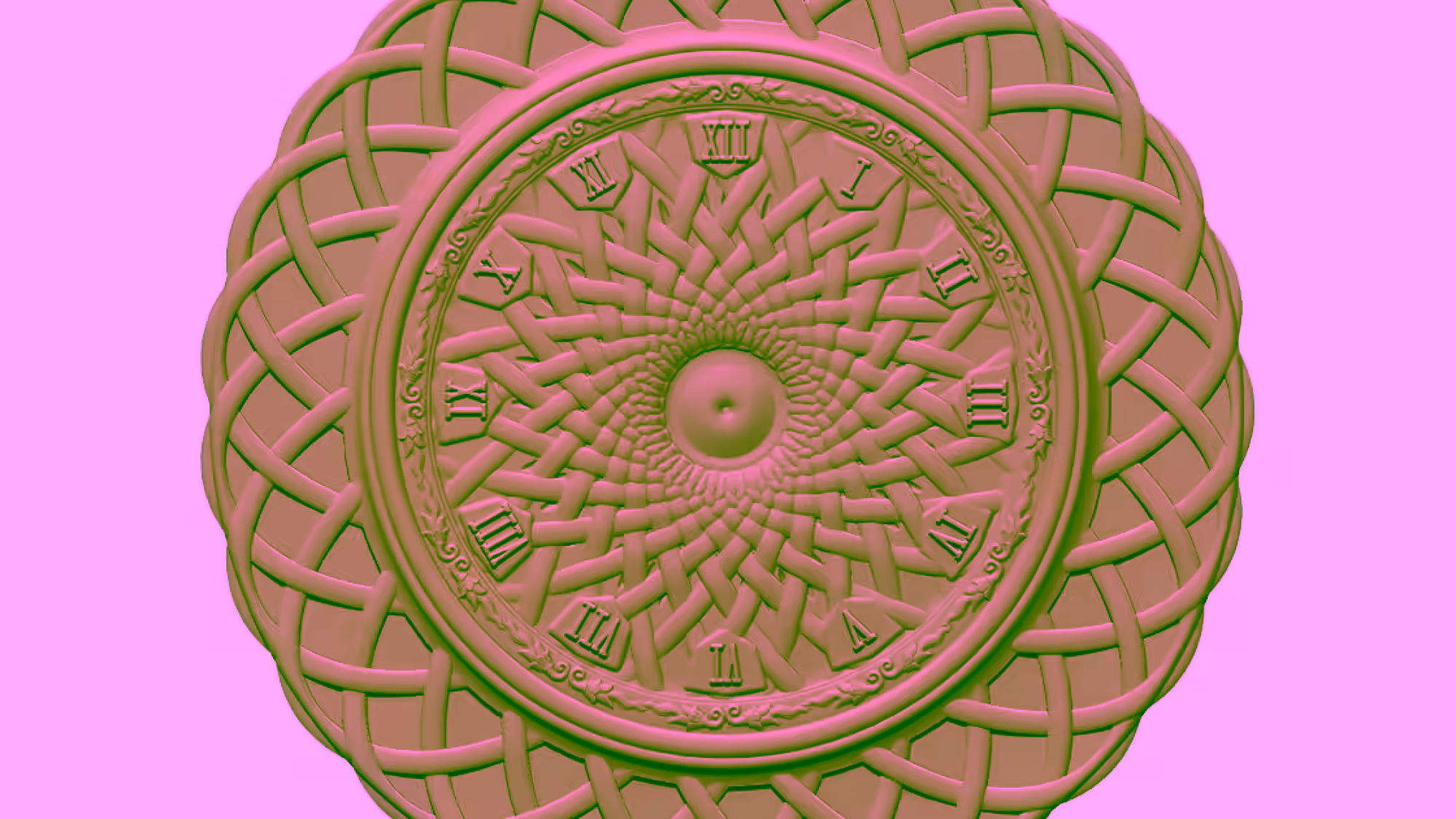 3D Wall Clock Design OBJ file free download A000830