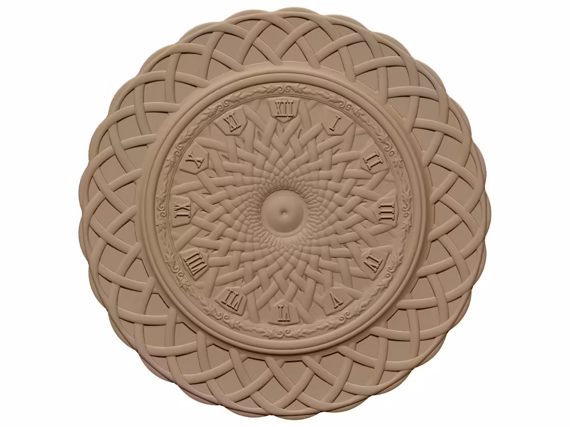 3D Wall Clock Design OBJ file free download A000830