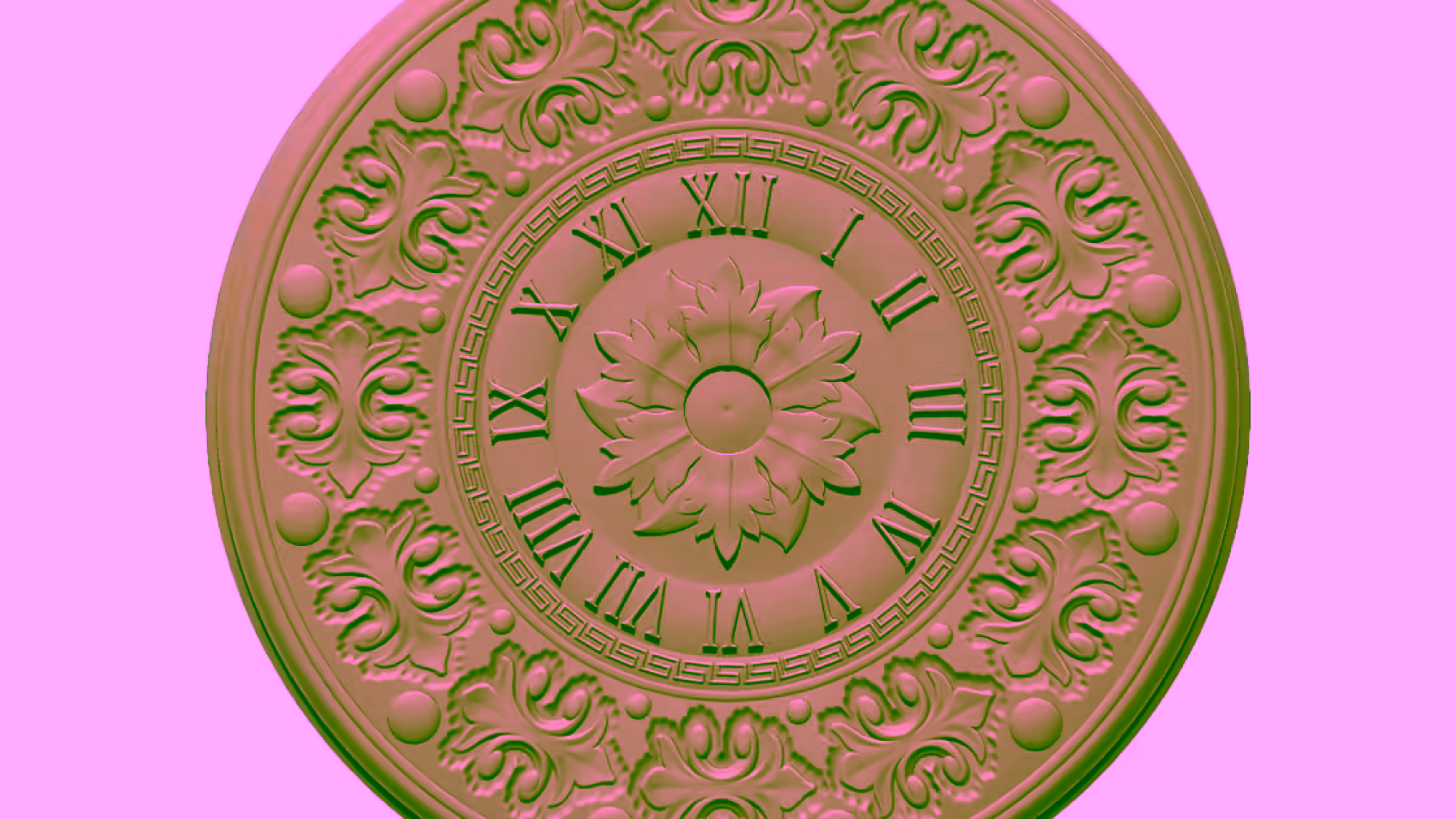 3D Wall Clock Design OBJ file free download A000831