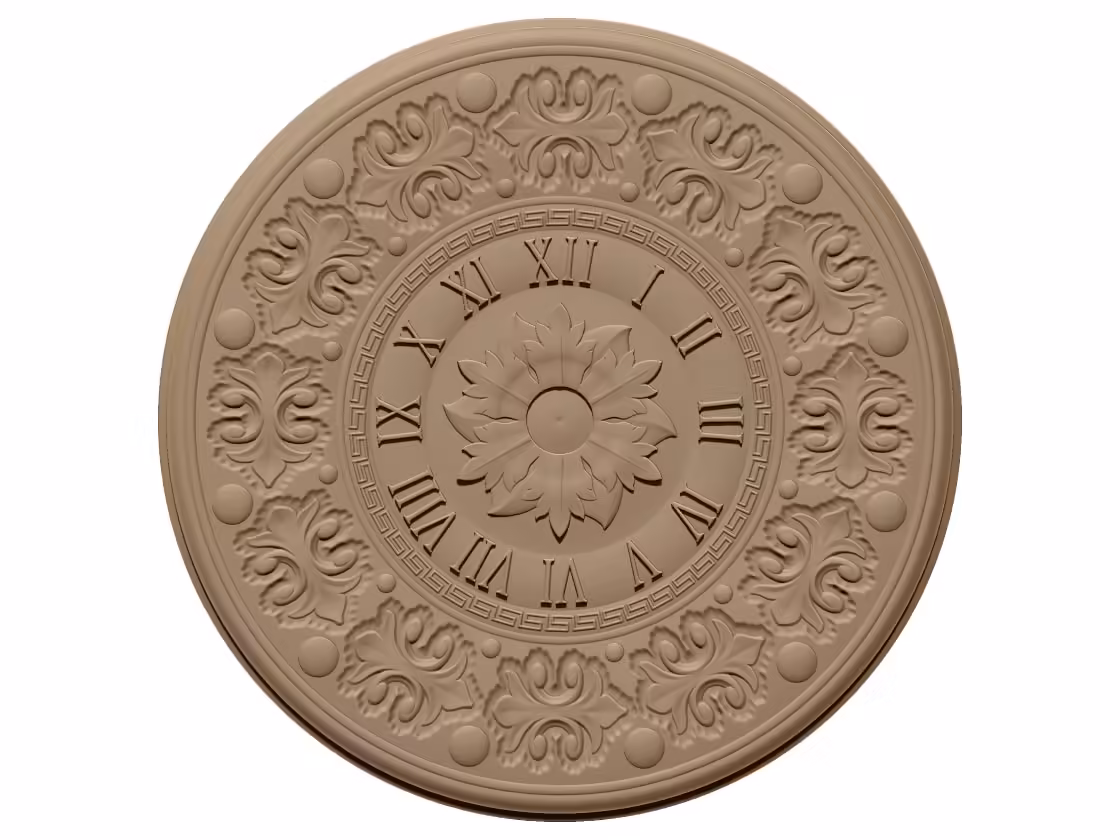 3D Wall Clock Design OBJ file free download A000831
