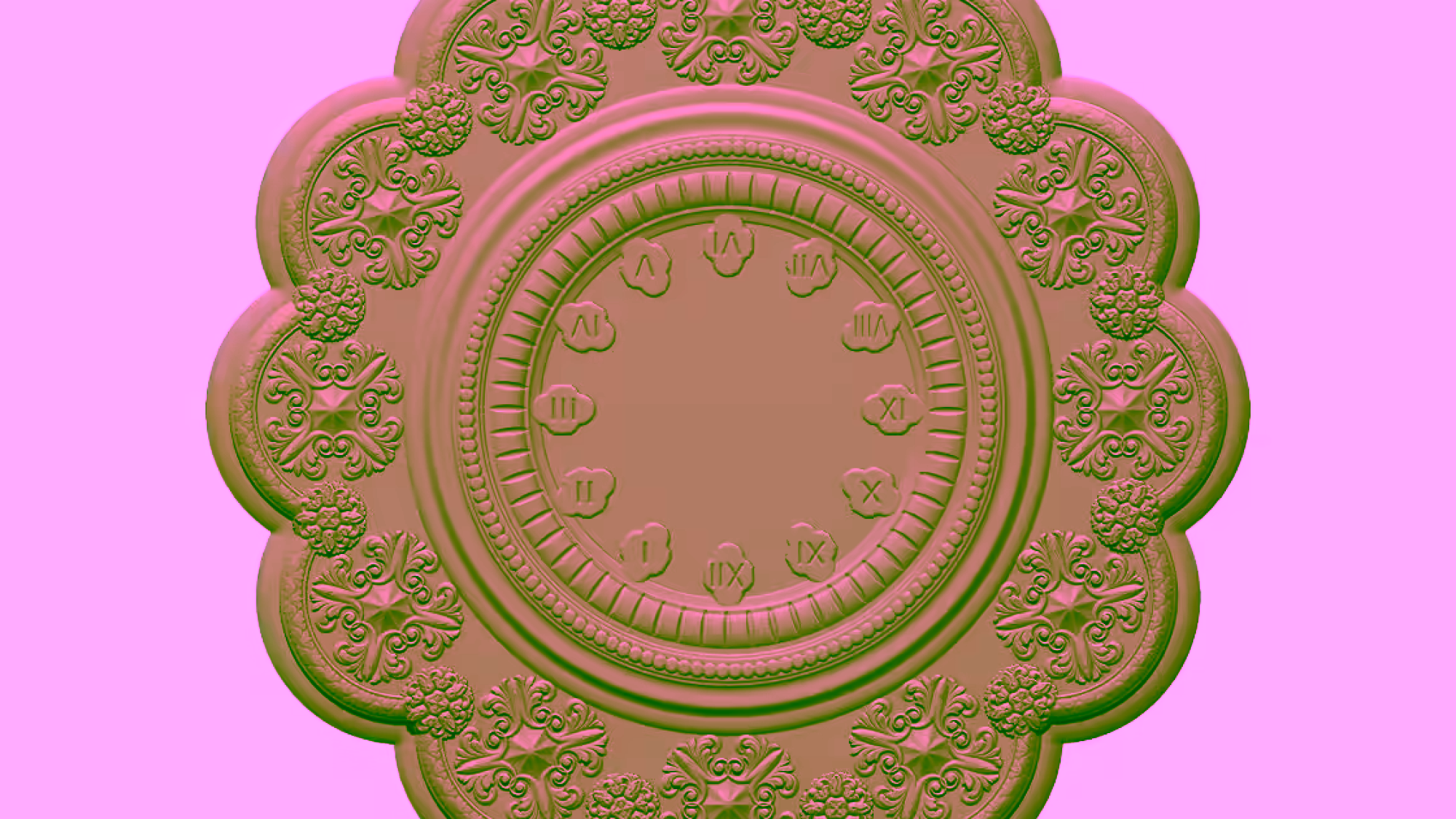 3D Wall Clock Design OBJ file free download A000832