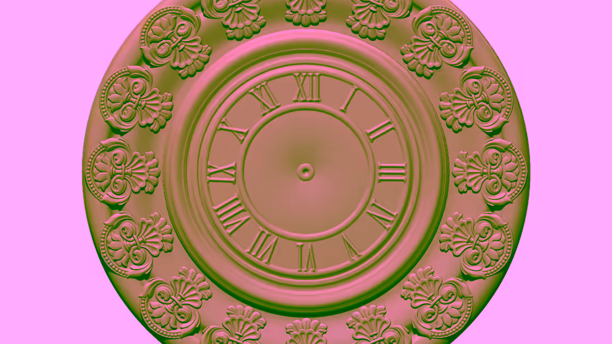 3D Wall Clock Design OBJ file free download A000834