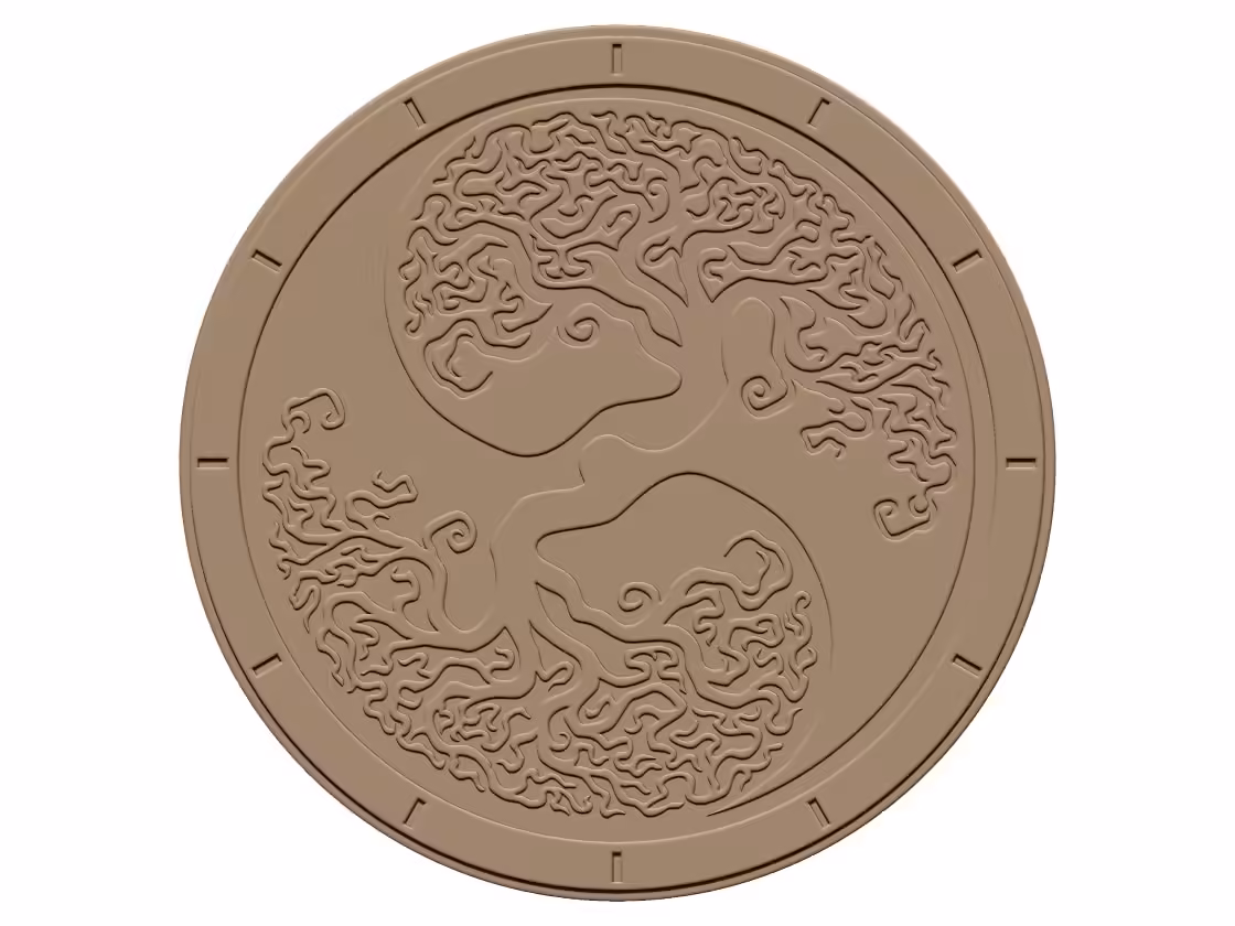 3D Wall Clock Design OBJ file free download A000835