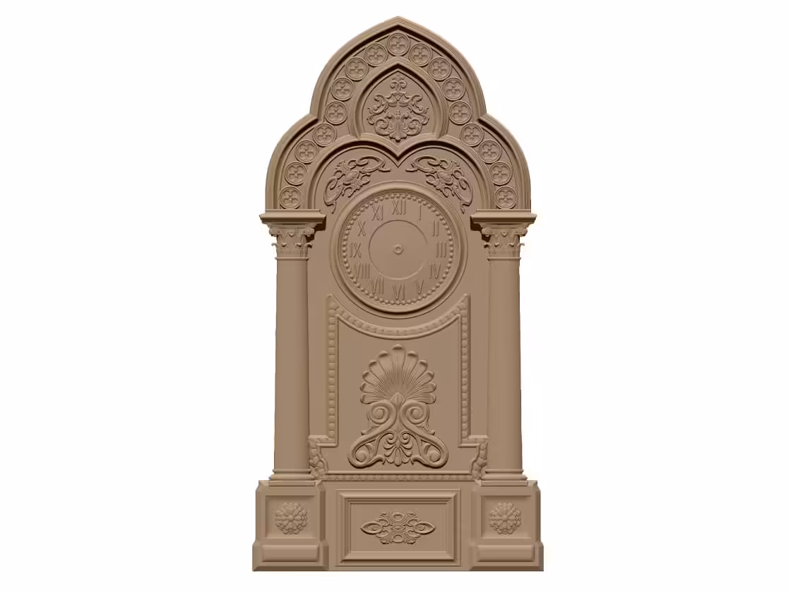 3D Wall Clock Design OBJ file free download A000837