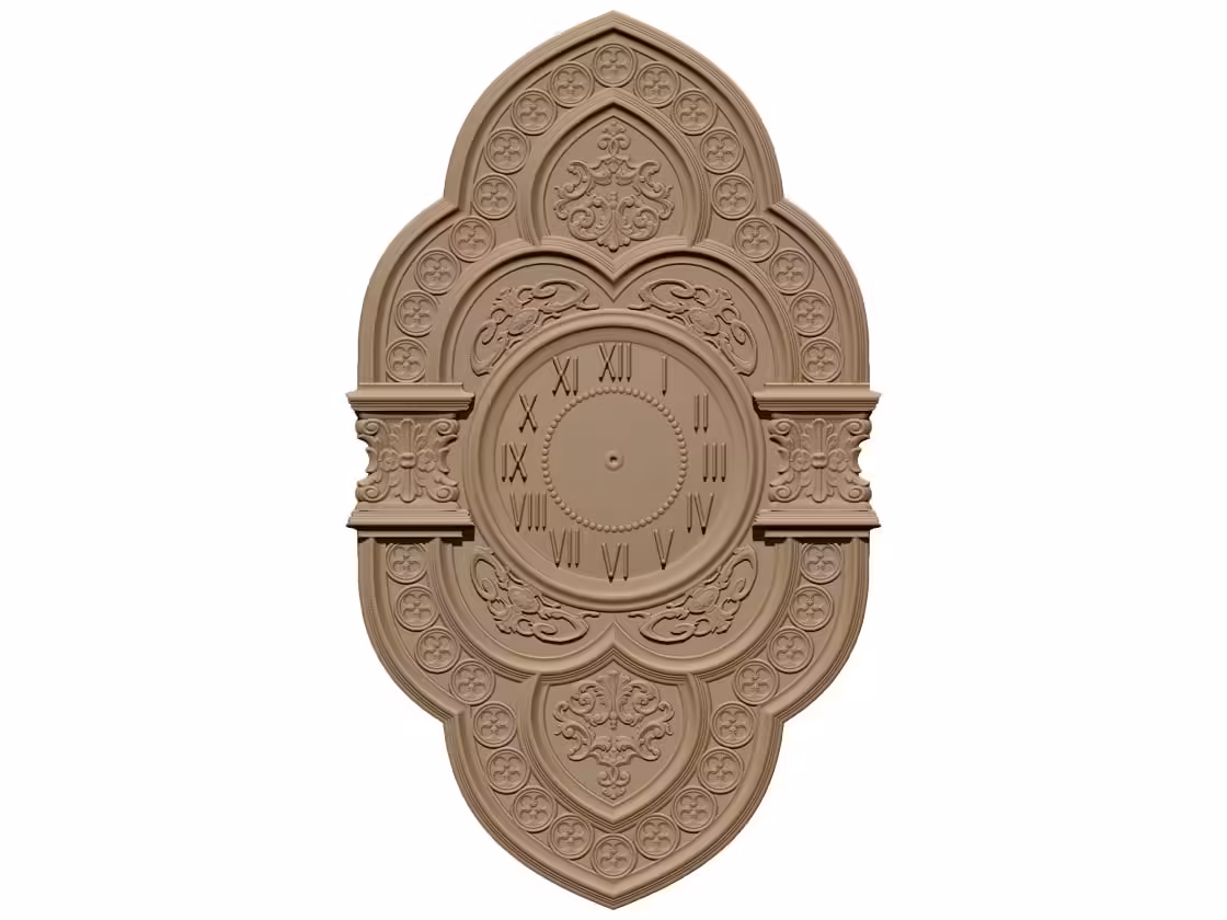 3D Wall Clock Design OBJ file free download A000838