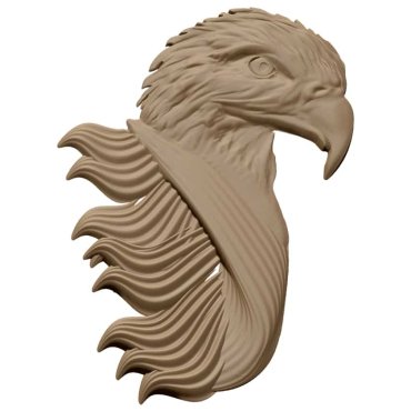 Eagle Design CNC wood carving obj file free download A000846