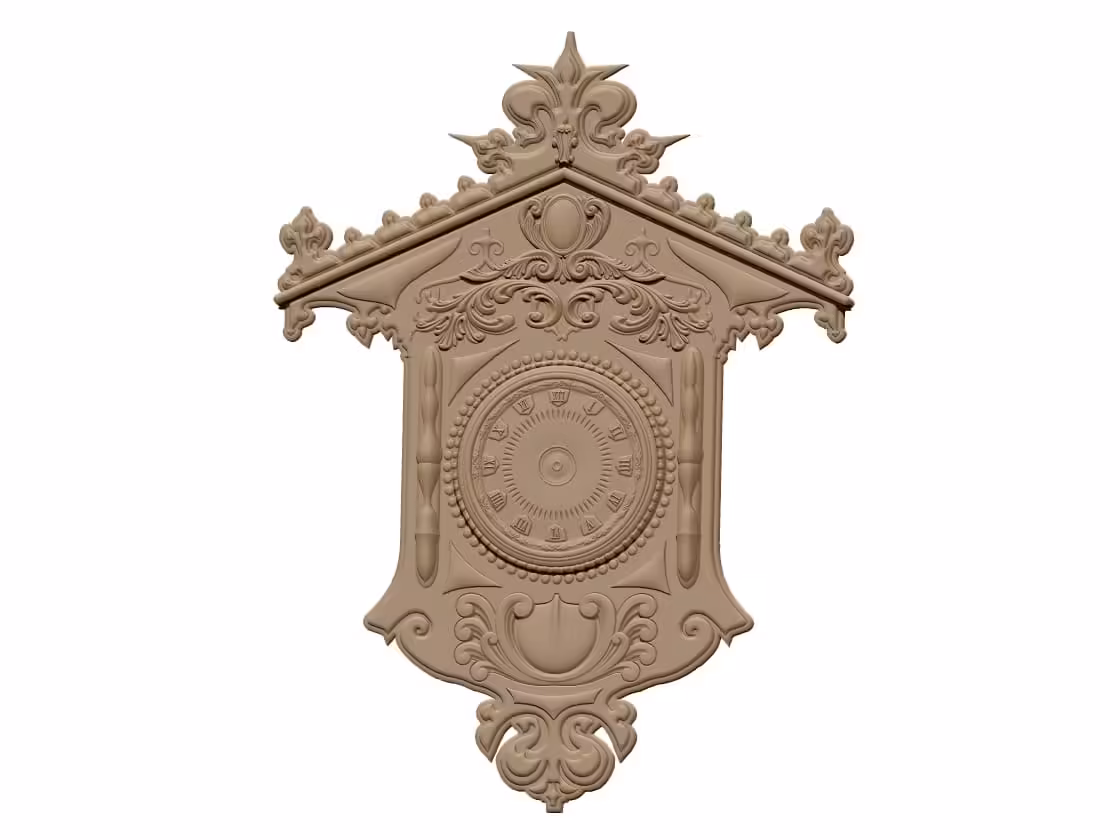 3D Wall Clock Design OBJ file free download A000847