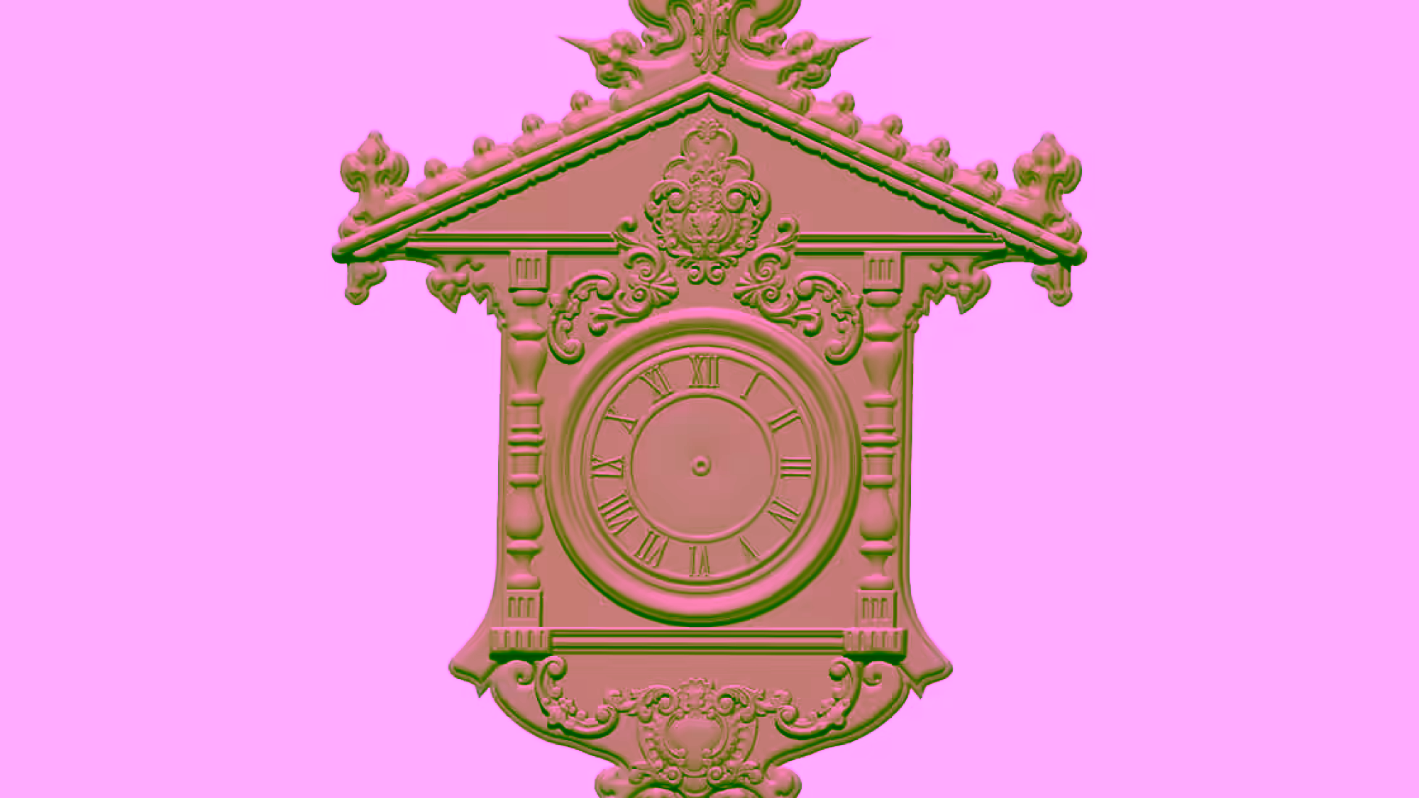 3D Wall Clock Design OBJ file free download A000848