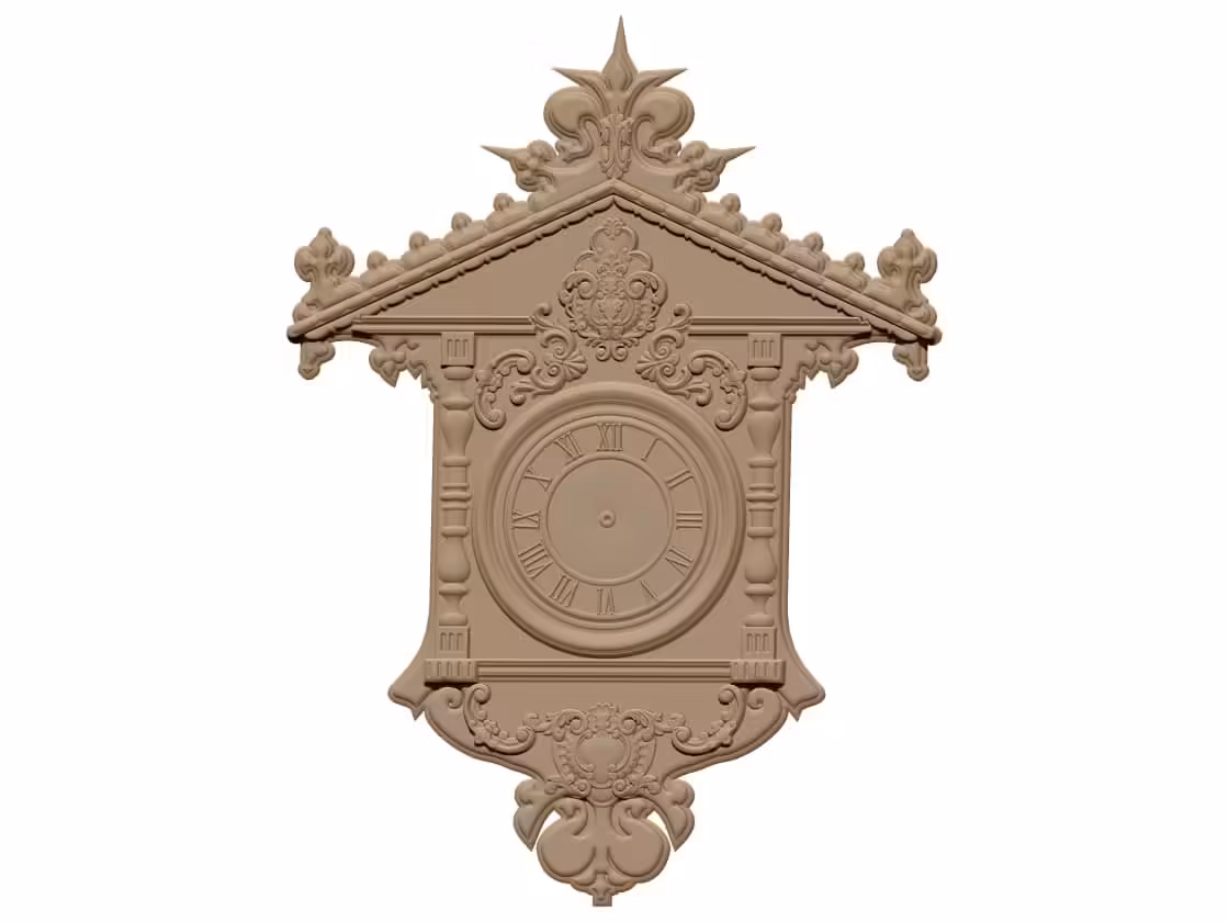3D Wall Clock Design OBJ file free download A000848