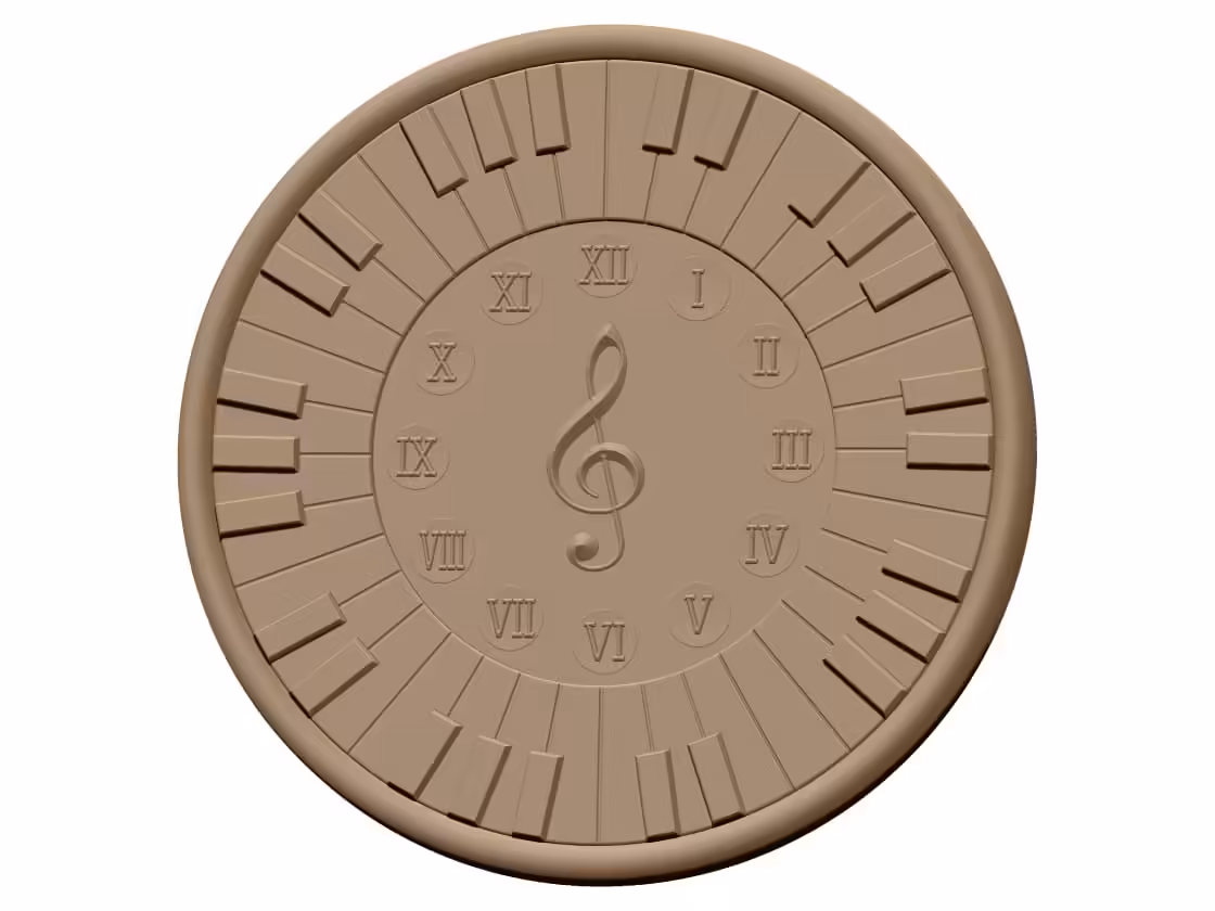 3D Wall Clock Design OBJ file free download A000849