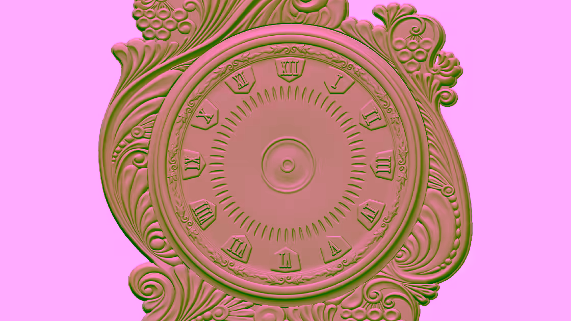 3D Wall Clock Design OBJ file free download A000850