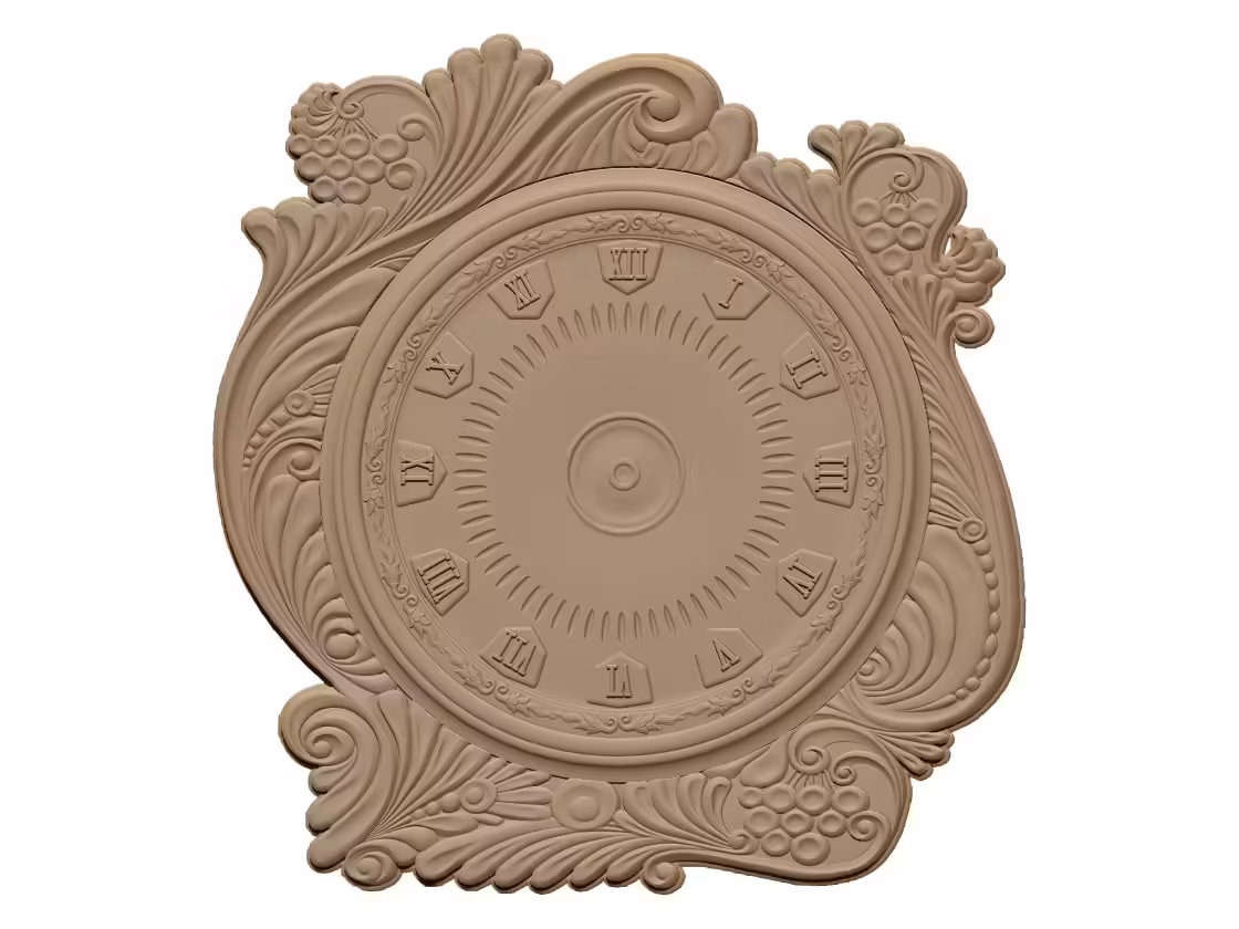 3D Wall Clock Design OBJ file free download A000850